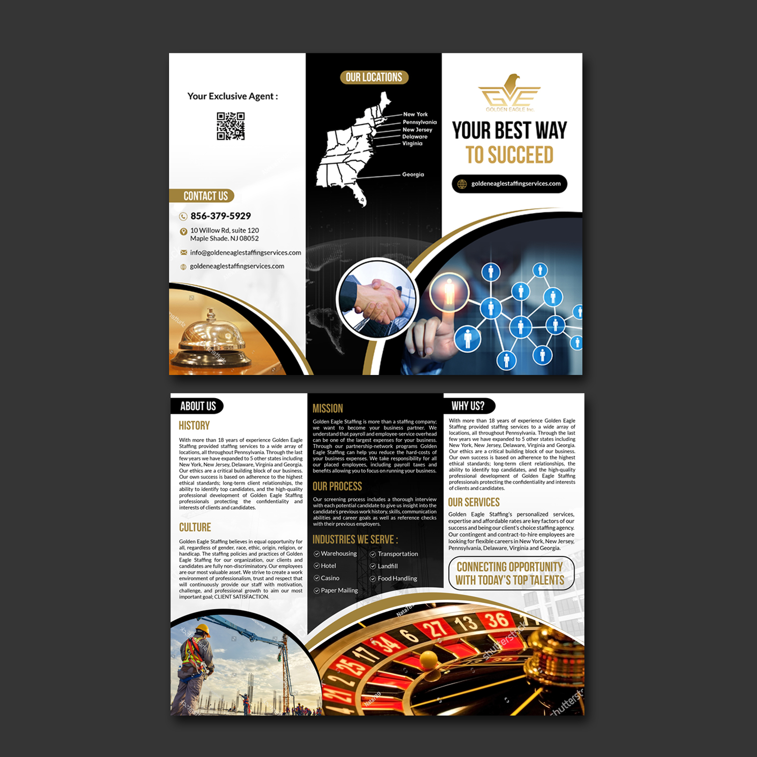 Brochure Design by Schöpfer for Golden Eagle Staffing Agency | Design #24333914