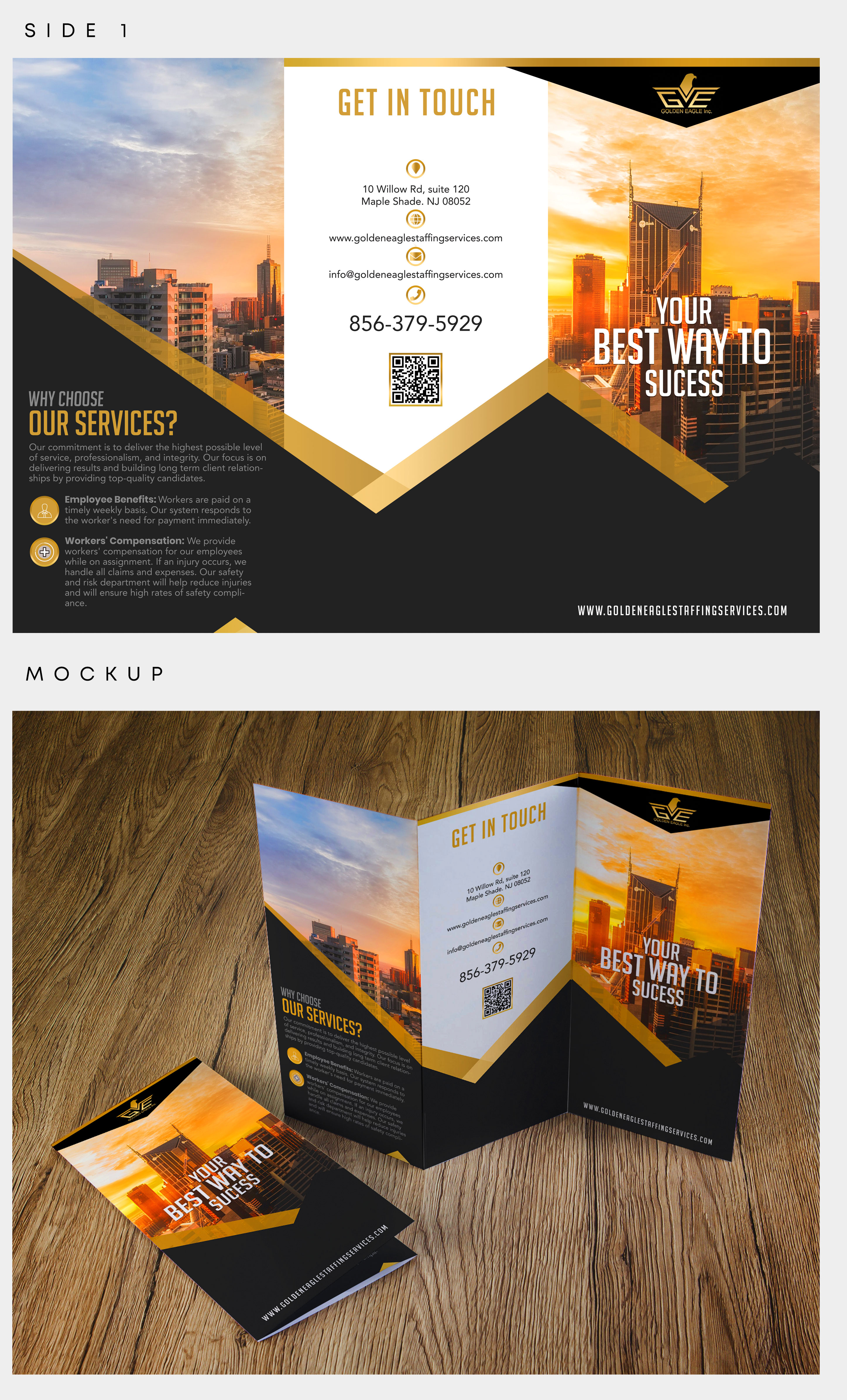 Design de Brochure par HeshanKavinda pour Golden Eagle Staffing Agency | Design #24339874