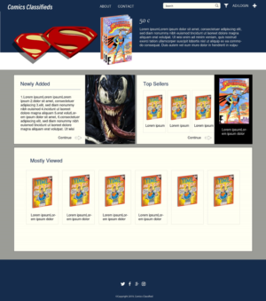 Clean and simple UX/UI design needed for Comic Art classifieds site | Diseño Web por rmak