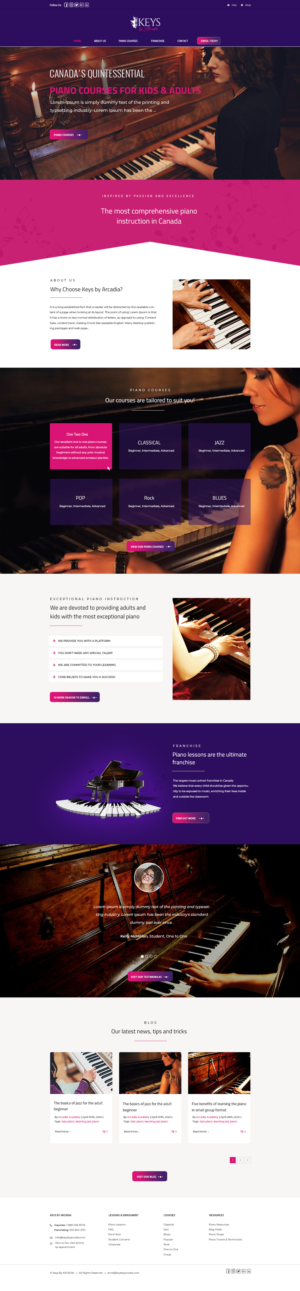 Web-Design von designkingaditya für Arcadia Music Group | Design #24366936