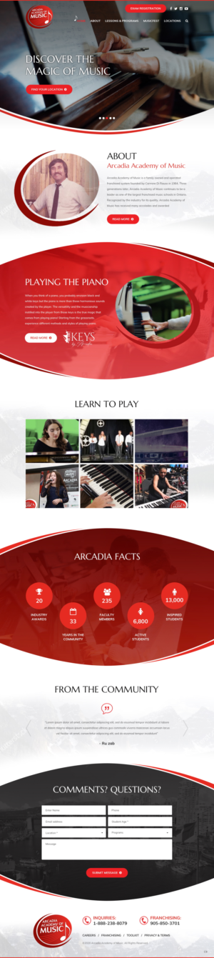 Web-Design von pb für Arcadia Music Group | Design: #24318440