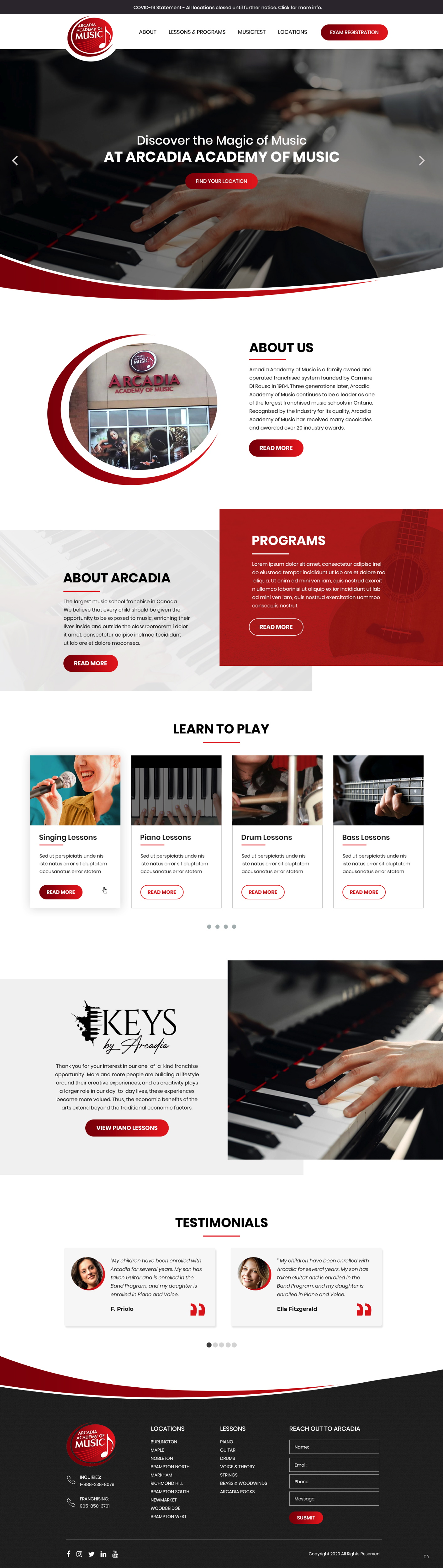 Web-Design von pb für Arcadia Music Group | Design #24318442