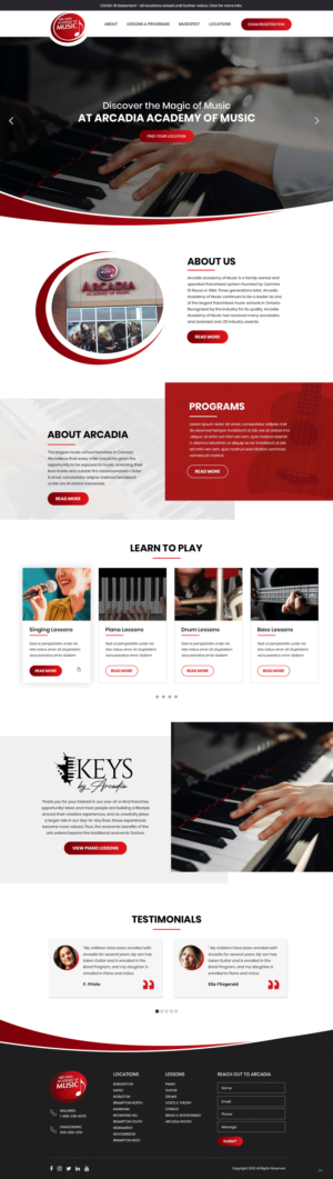 Web-Design von pb für Arcadia Music Group | Design: #24318442