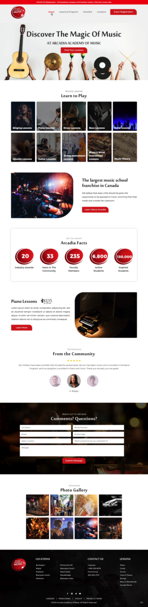 Web-Design von pb für Arcadia Music Group | Design: #24318450