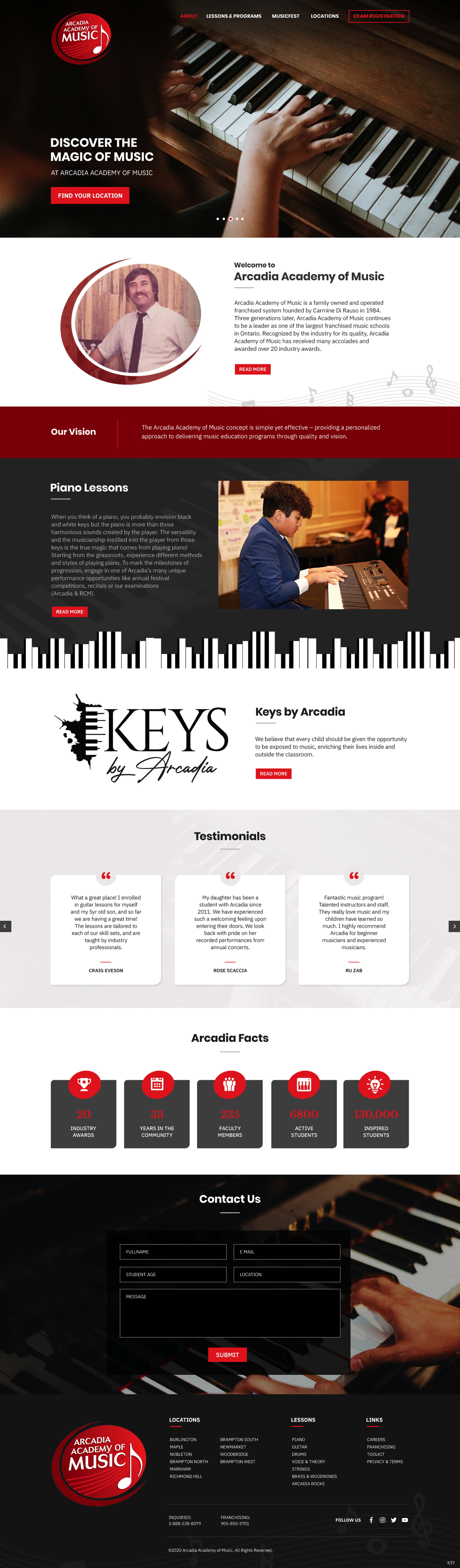 Web Design by pb for Arcadia Music Group | Design #24318451