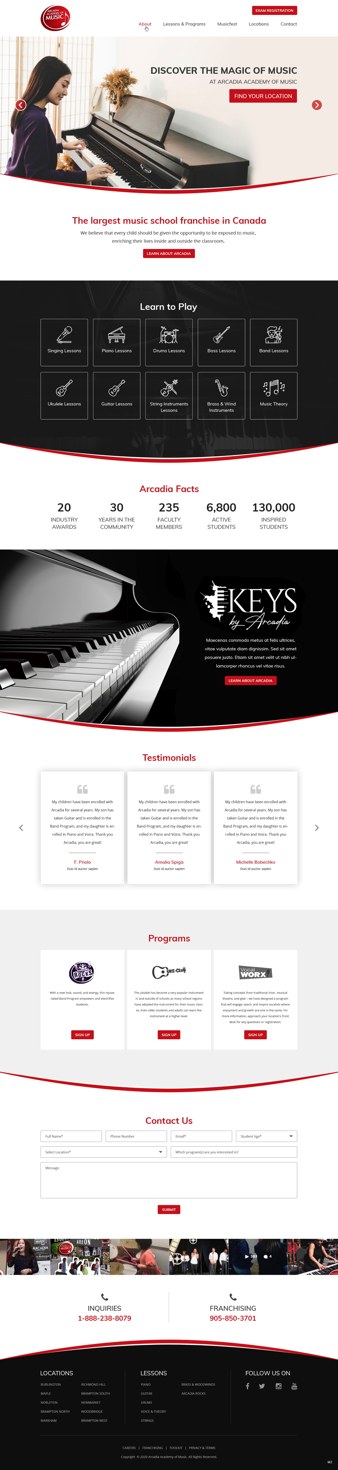 Web-Design von pb für Arcadia Music Group | Design #24322524