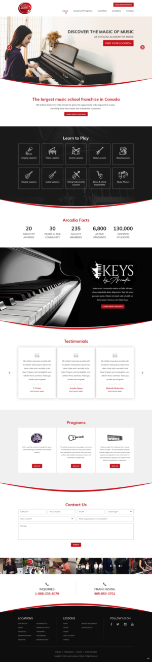 Web-Design von pb für Arcadia Music Group | Design: #24322524