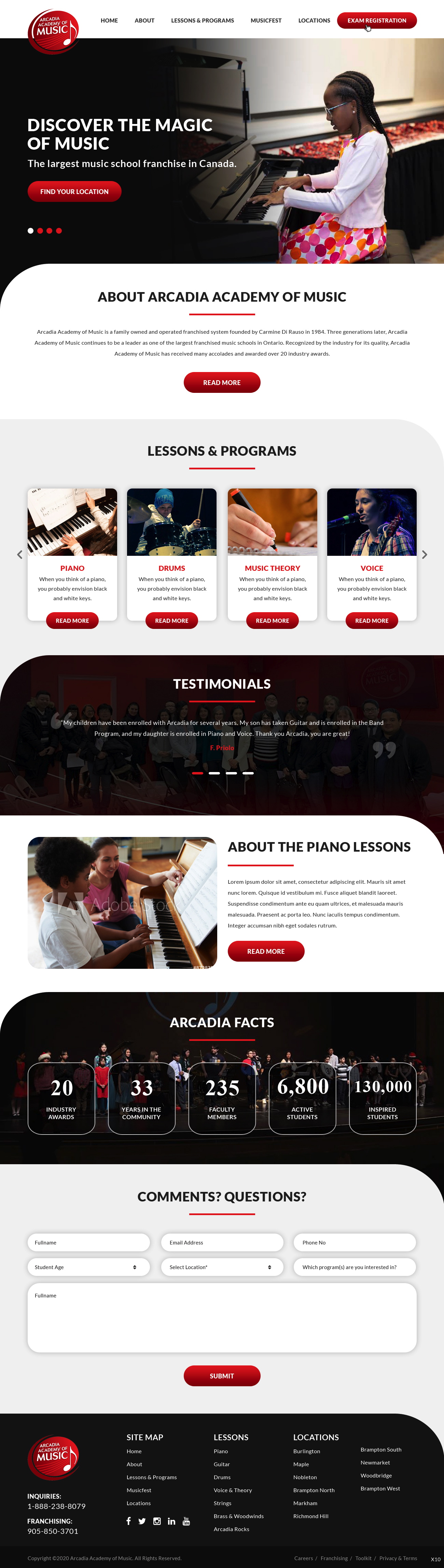 Web Design by pb for Arcadia Music Group | Design #24322525