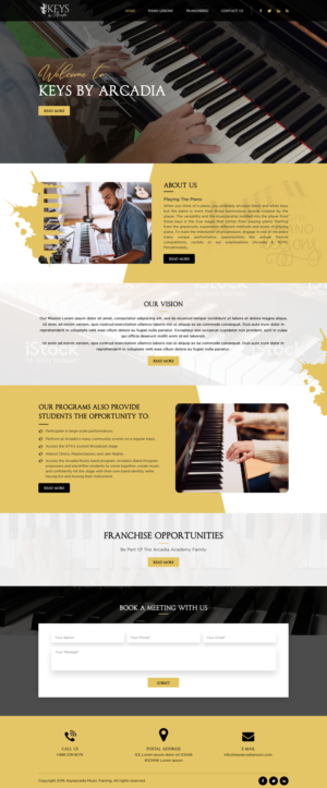 Web Design par Sbss pour Arcadia Music Group | Design : #24332631