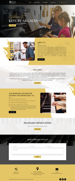 Web Design par Sbss pour Arcadia Music Group | Design : #24332632