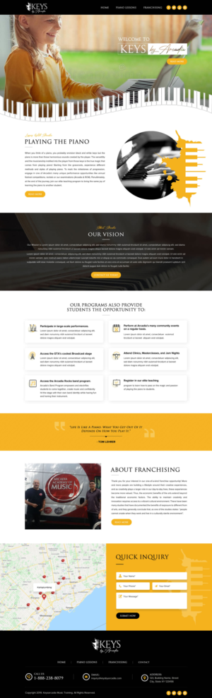 Web Design par Sbss pour Arcadia Music Group | Design : #24332635