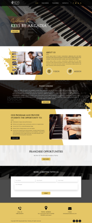 Web Design par Sbss pour Arcadia Music Group | Design : #24332638