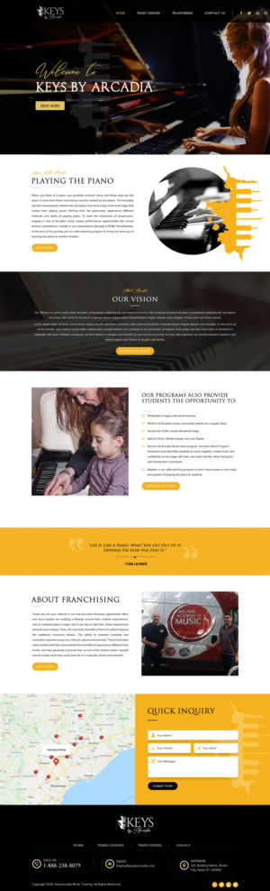 Web Design par Sbss pour Arcadia Music Group | Design : #24355346
