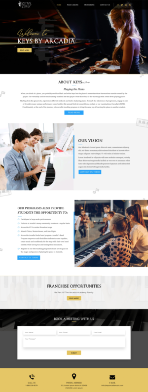 Web Design par Sbss pour Arcadia Music Group | Design : #24355348