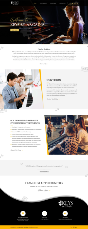 Web Design par Sbss pour Arcadia Music Group | Design : #24355350