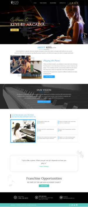 Web Design par Sbss pour Arcadia Music Group | Design : #24355381