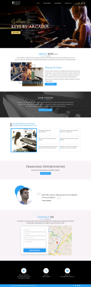 Web Design by Sbss for Arcadia Music Group | Design: #24355382