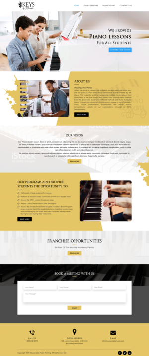 Web Design par Sbss pour Arcadia Music Group | Design : #24355406