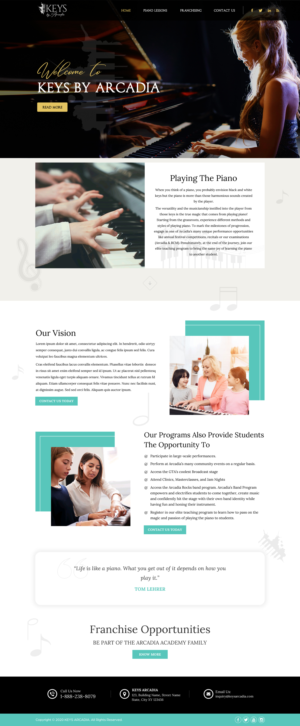 Web Design par Sbss pour Arcadia Music Group | Design : #24358192