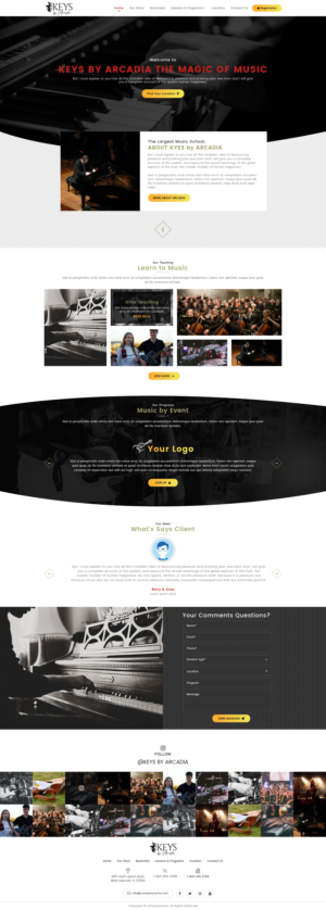 Web-Design von sakshiinfoway für Arcadia Music Group | Design #24330912