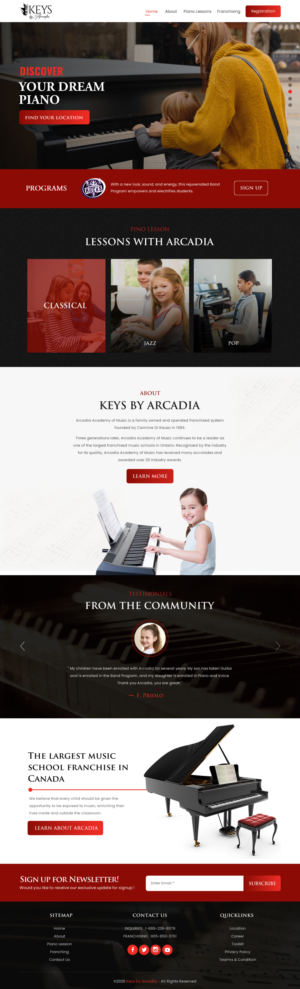 Web-Design von rightway für Arcadia Music Group | Design #24318713