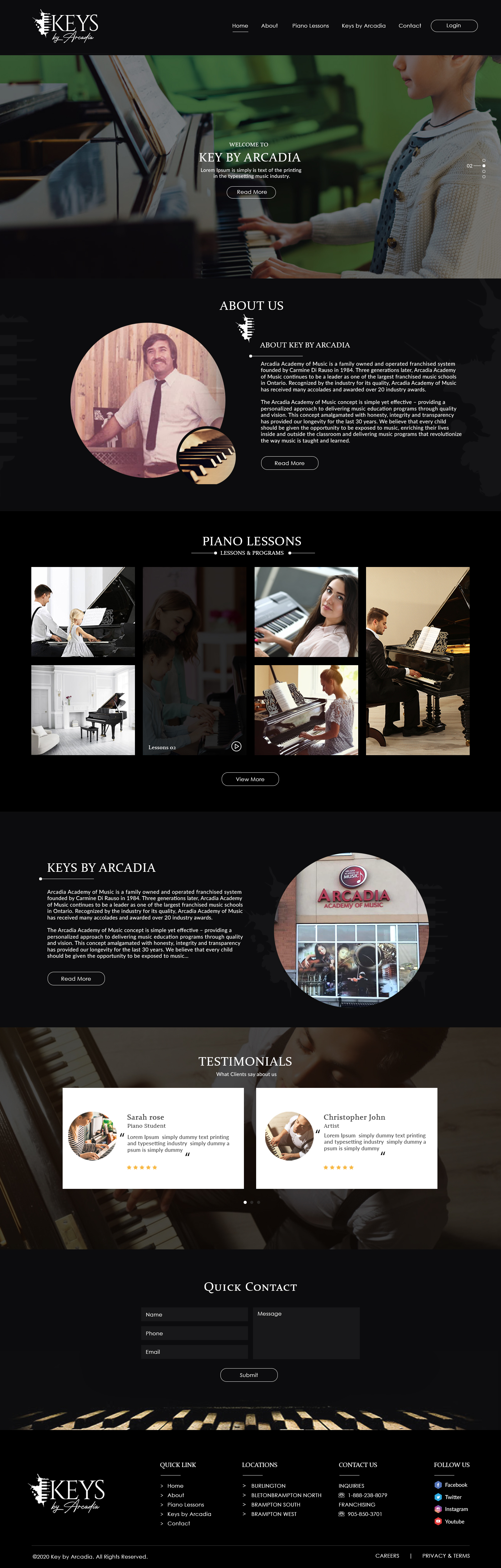 Web-Design von bdesigner9 für Arcadia Music Group | Design #24338797