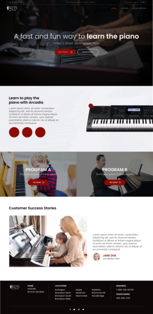 Web-Design von BMSA für Arcadia Music Group | Design #24319321