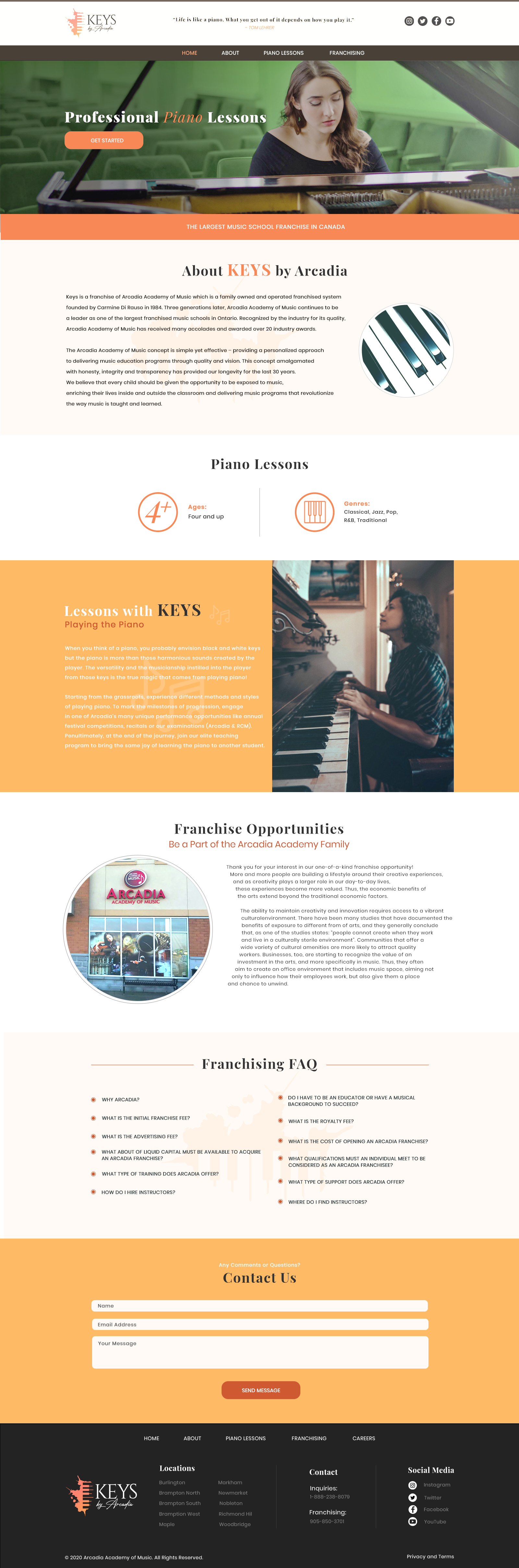 Web Design by Len Creates for Arcadia Music Group | Design #24360765