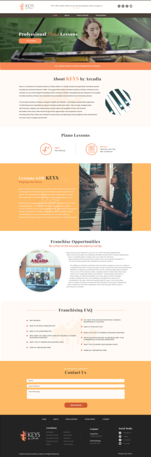 Web Design par Len Creates pour Arcadia Music Group | Design : #24360765