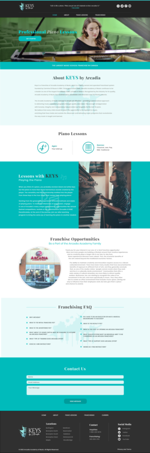 Web Design par Len Creates pour Arcadia Music Group | Design : #24360770