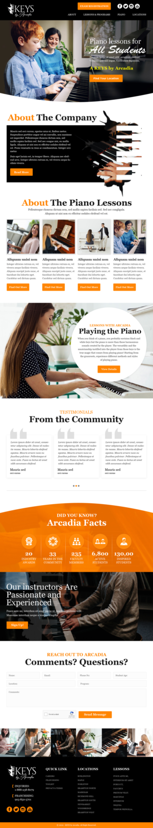 Web-Design von hrikss für Arcadia Music Group | Design: #24338926