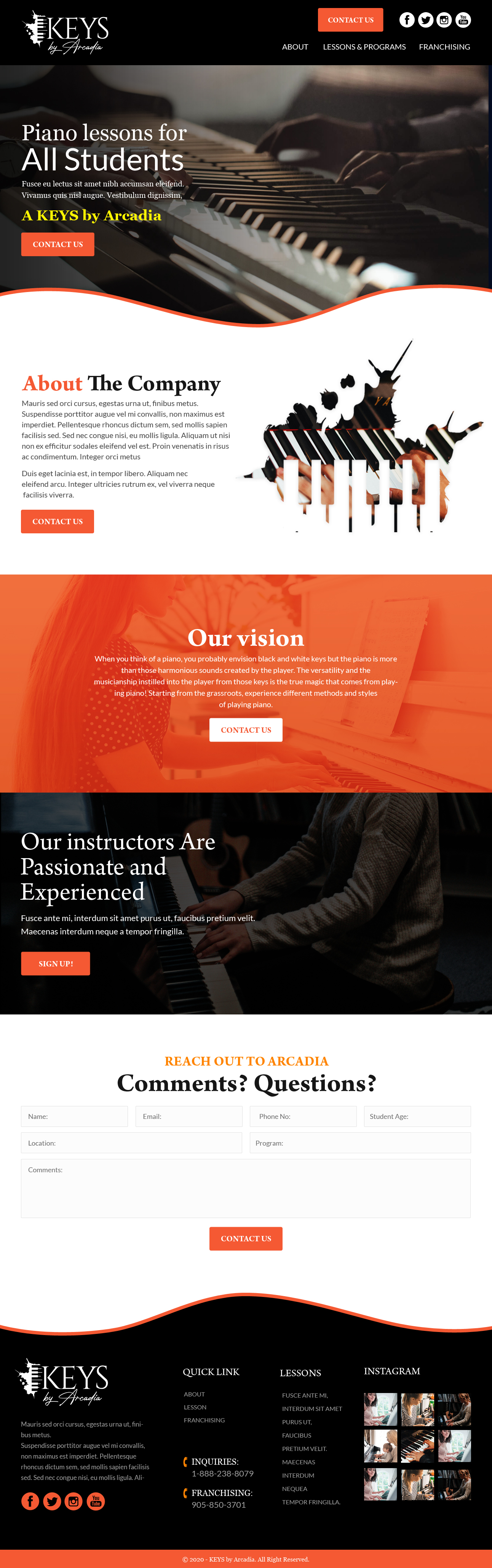 Web Design by hrikss for Arcadia Music Group | Design #24341297