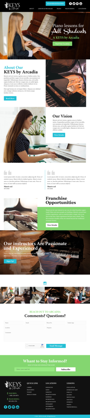 Web Design par hrikss pour Arcadia Music Group | Design : #24342808