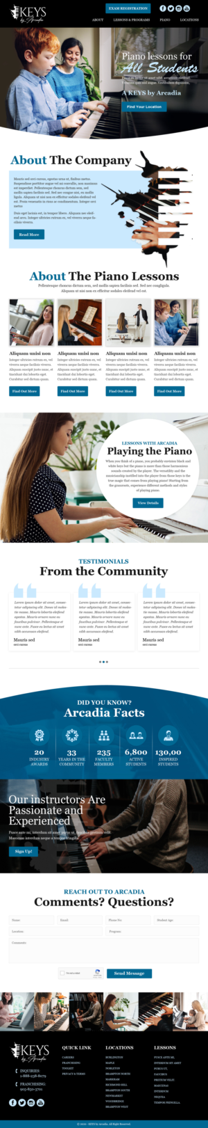 Web-Design von hrikss für Arcadia Music Group | Design: #24363138