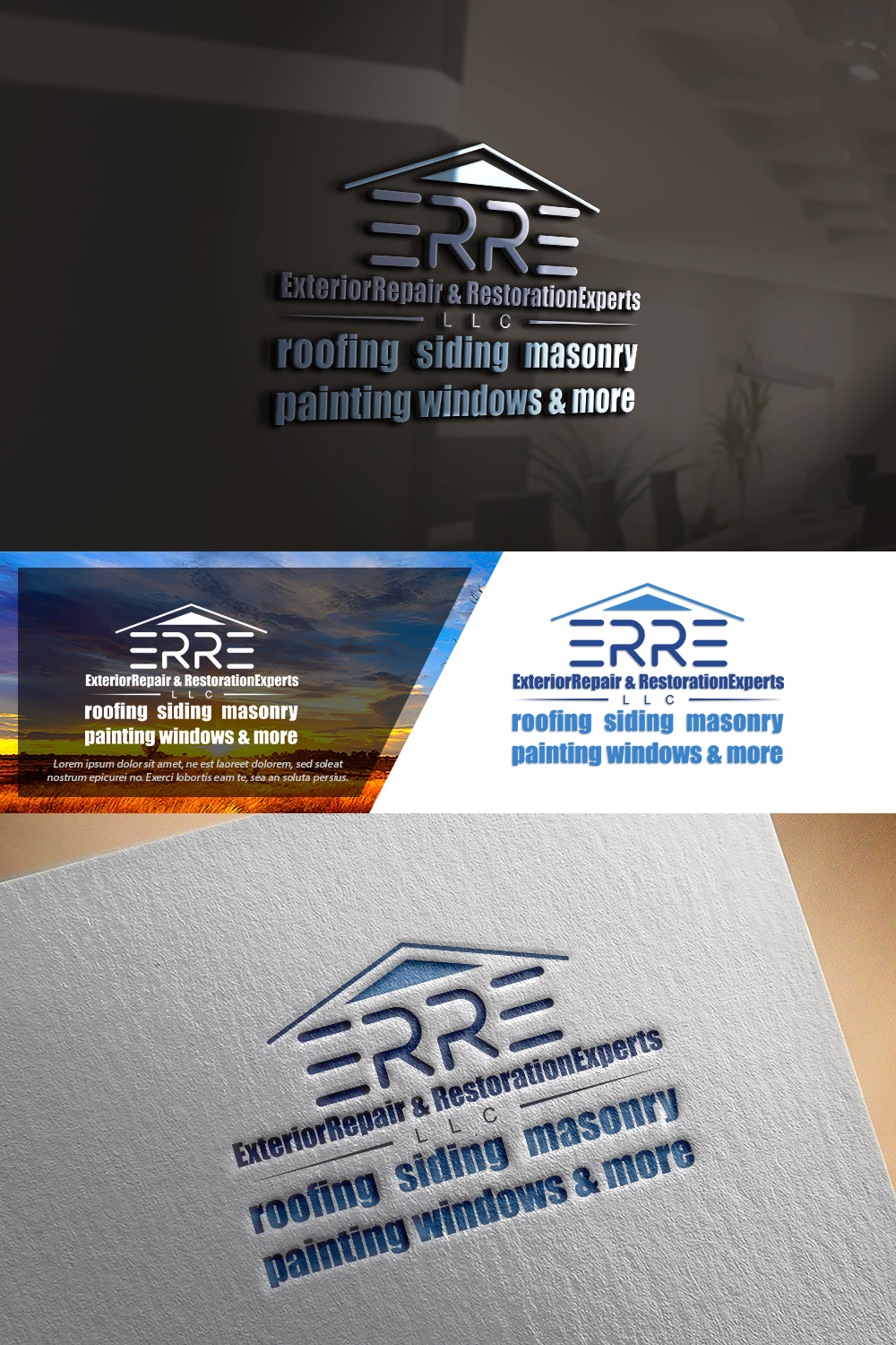 Diseño de Logo por damian para Exterior Repair & Restoration Experts | Diseño #24326011