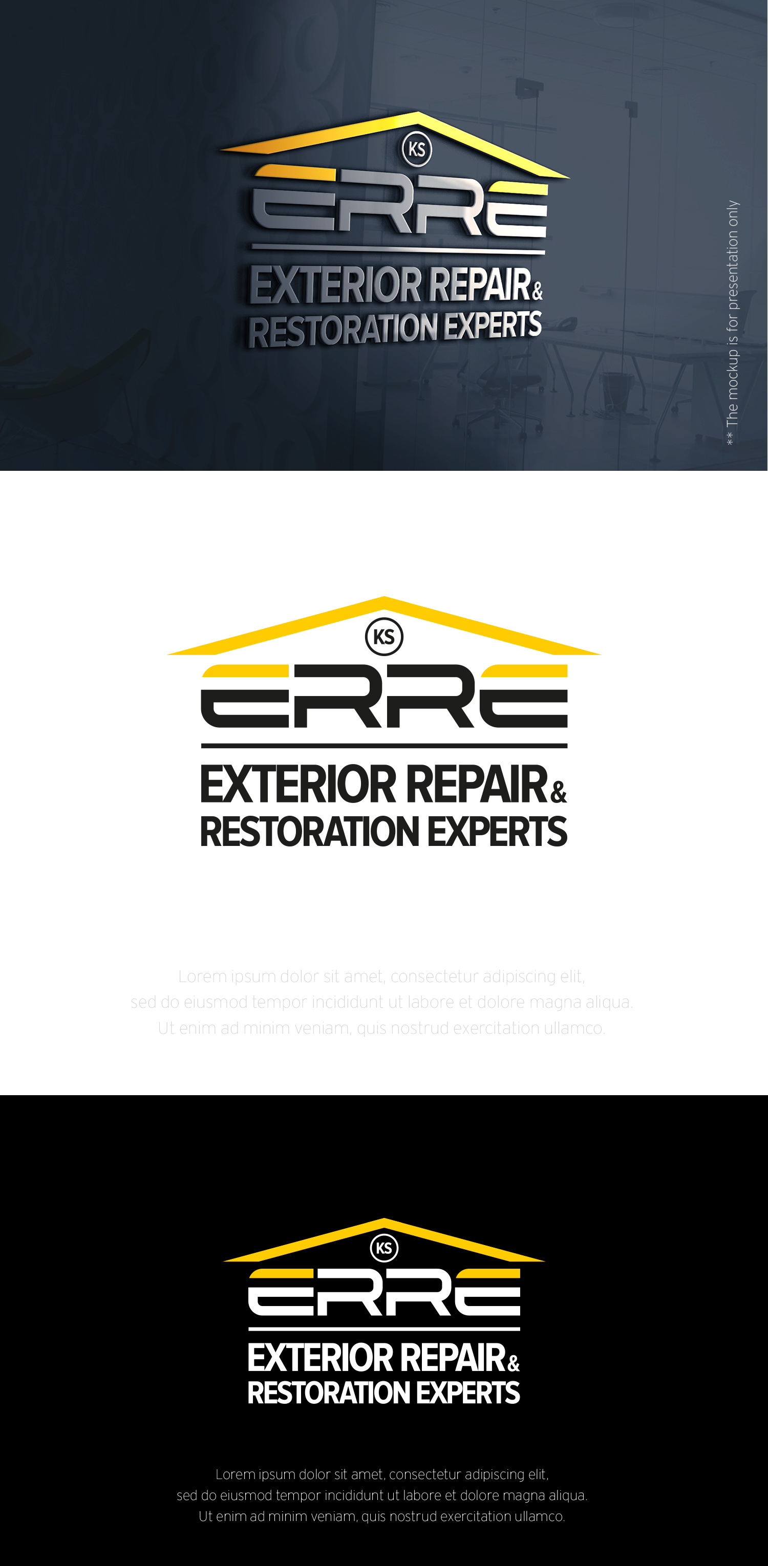 Logo Design by designbysy for Exterior Repair & Restoration Experts | Design #24326332