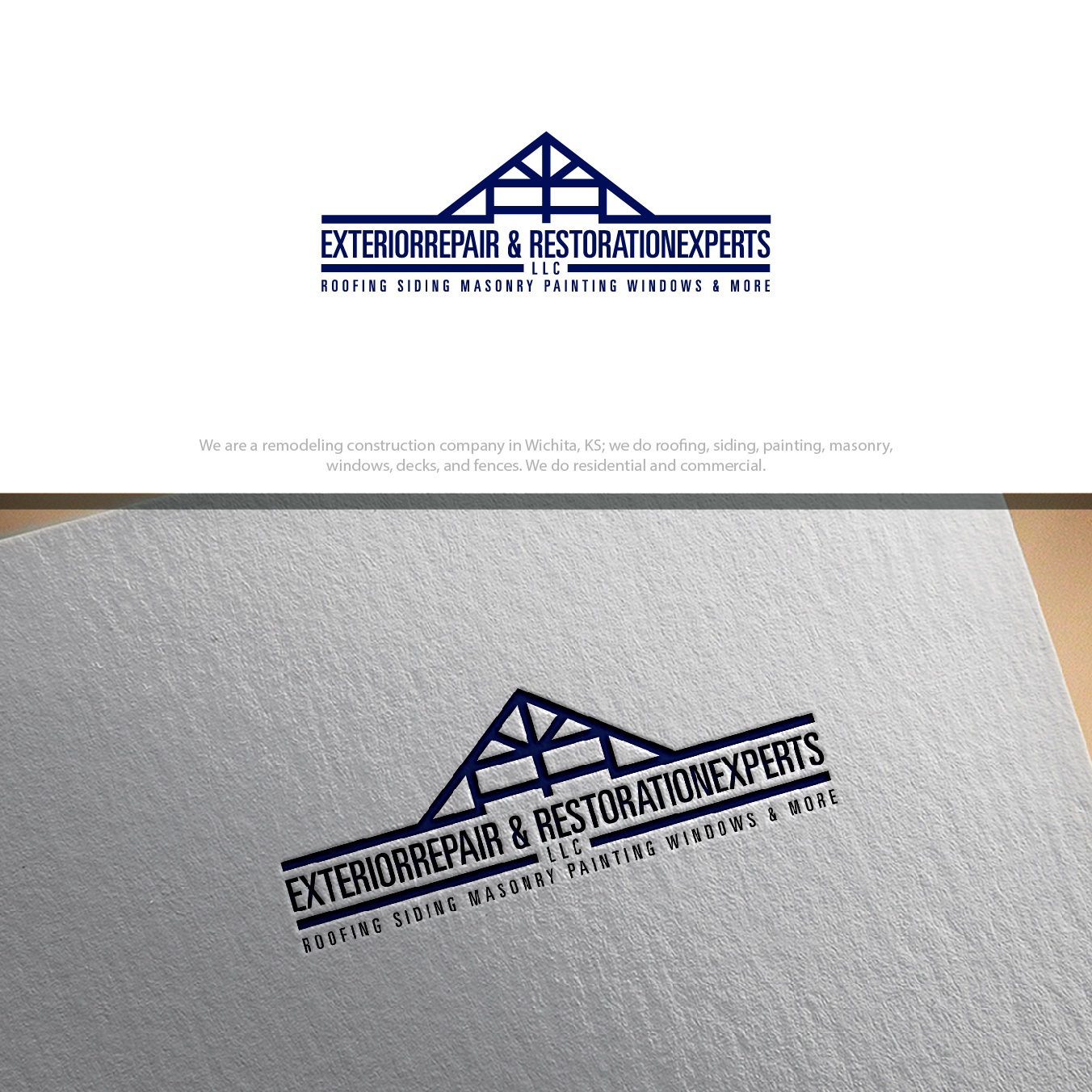 Logo Design by 4tech services for Exterior Repair & Restoration Experts | Design #24325045