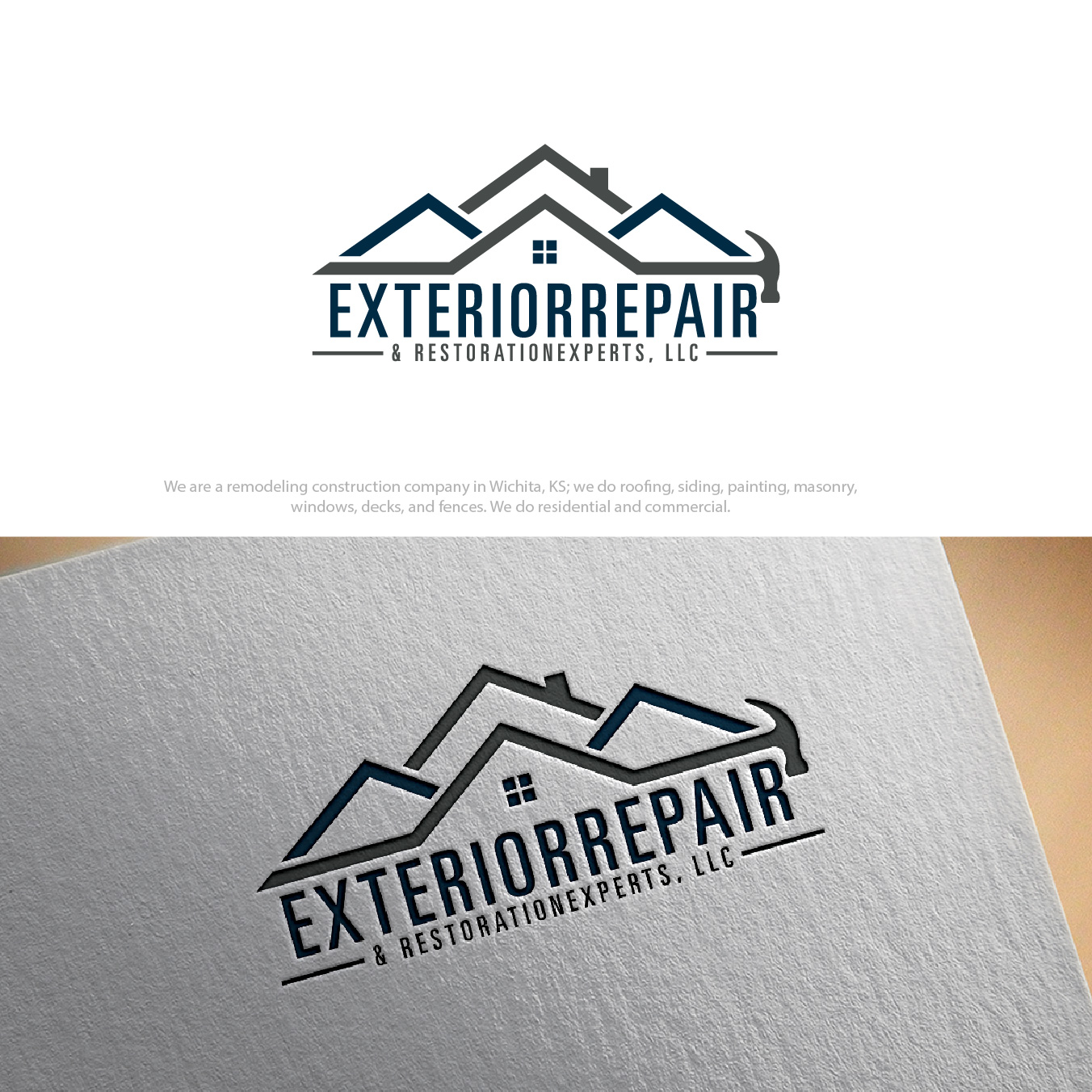 Diseño de Logo por 4tech services para Exterior Repair & Restoration Experts | Diseño #24330365