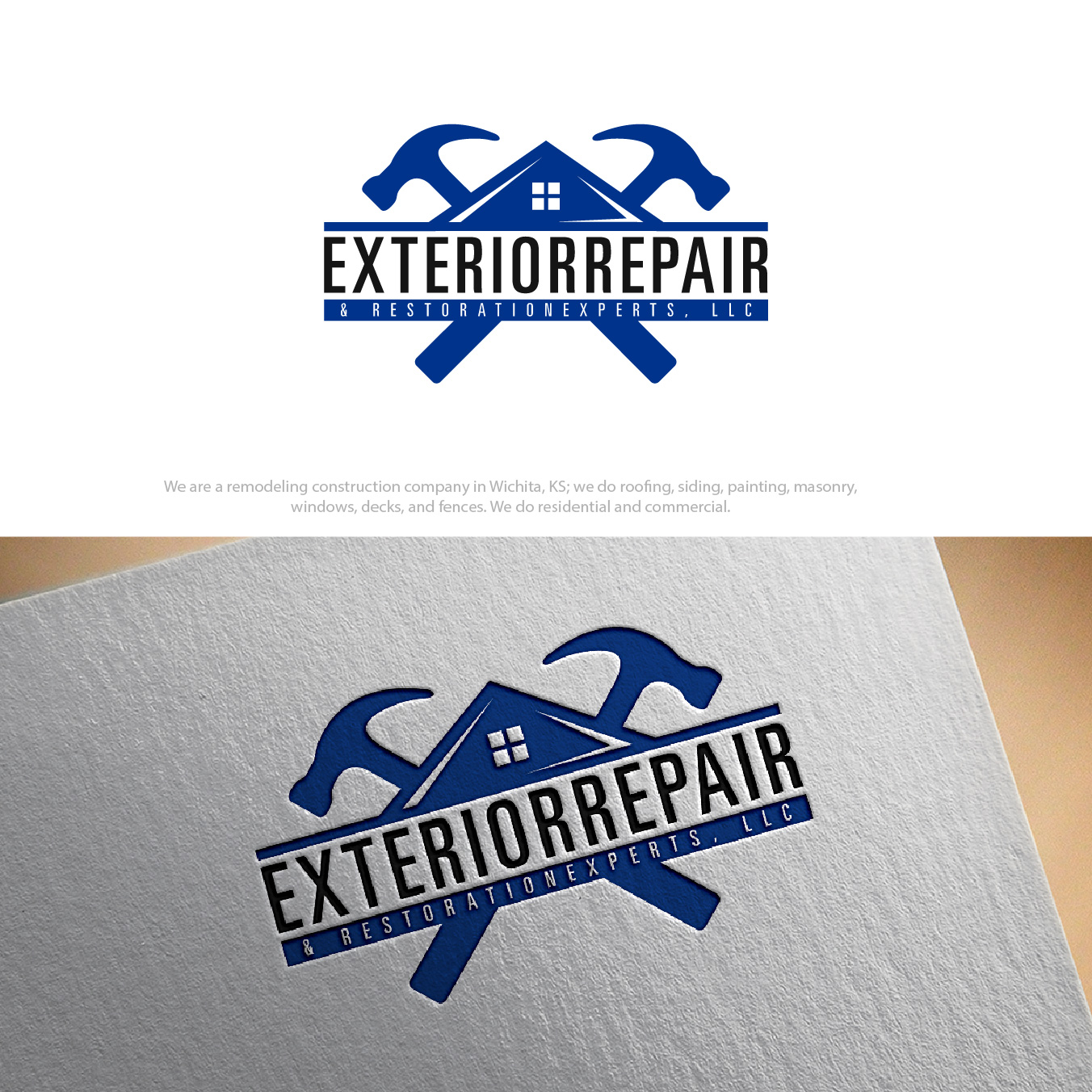 Diseño de Logo por 4tech services para Exterior Repair & Restoration Experts | Diseño #24332548