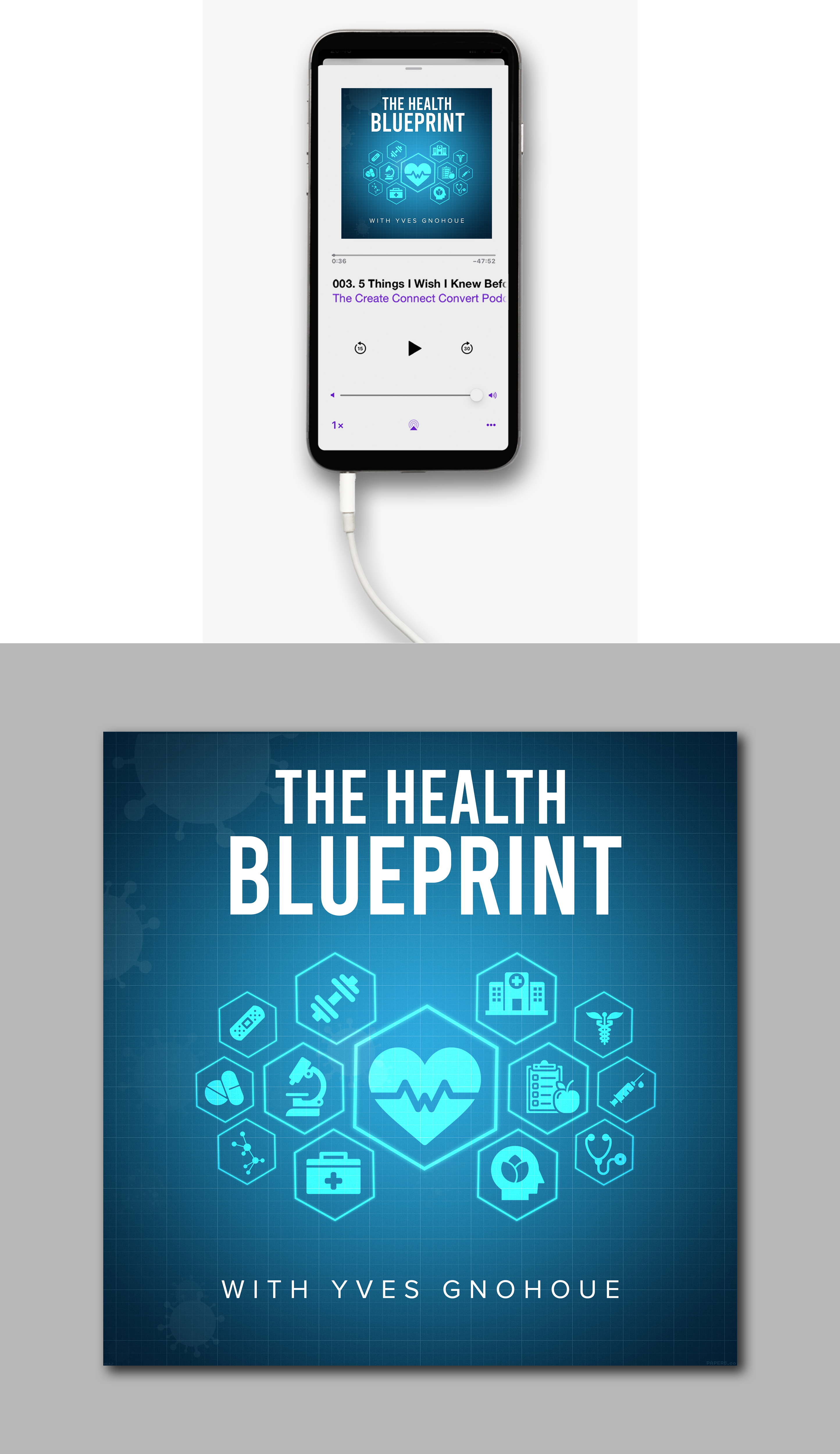 Podcast Design by SAI DESIGNS for Kinesthetic Fitness, LLC | Design #24340141