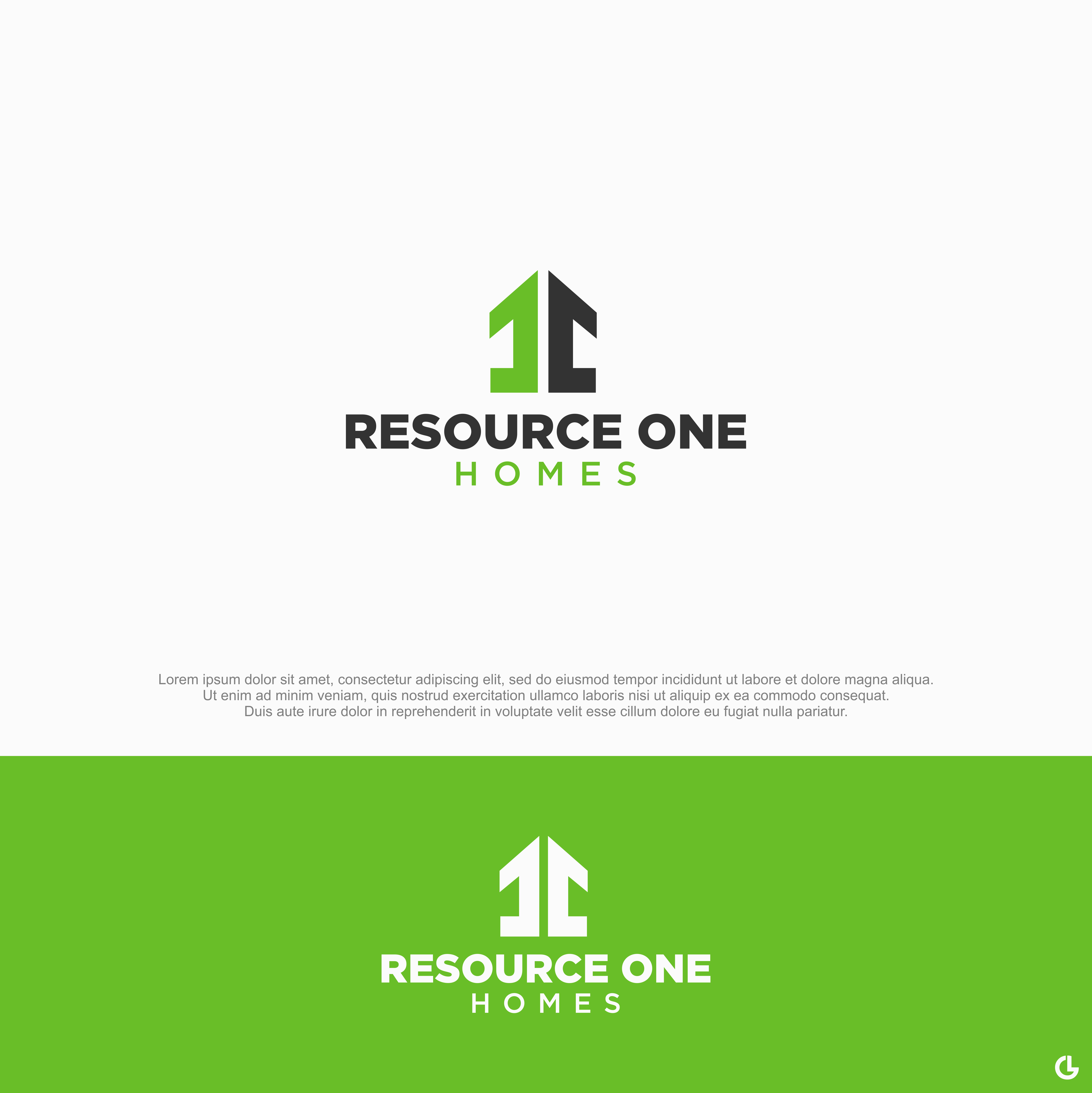 Logo Design by R!CKY for Resource One Homes | Design #24385810