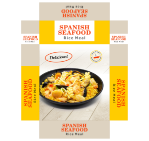 spanish seafood rice meal | Verpackungs-Design von graphics1
