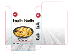 spanish seafood rice meal | Verpackungs-Design von cosmicline