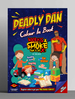 Deadly Dan Color In Book  | Advertisement Design by SAI DESIGNS