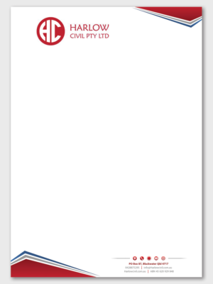 Letterhead Design by Petter Goms for Harow Civil | Design: #24333001