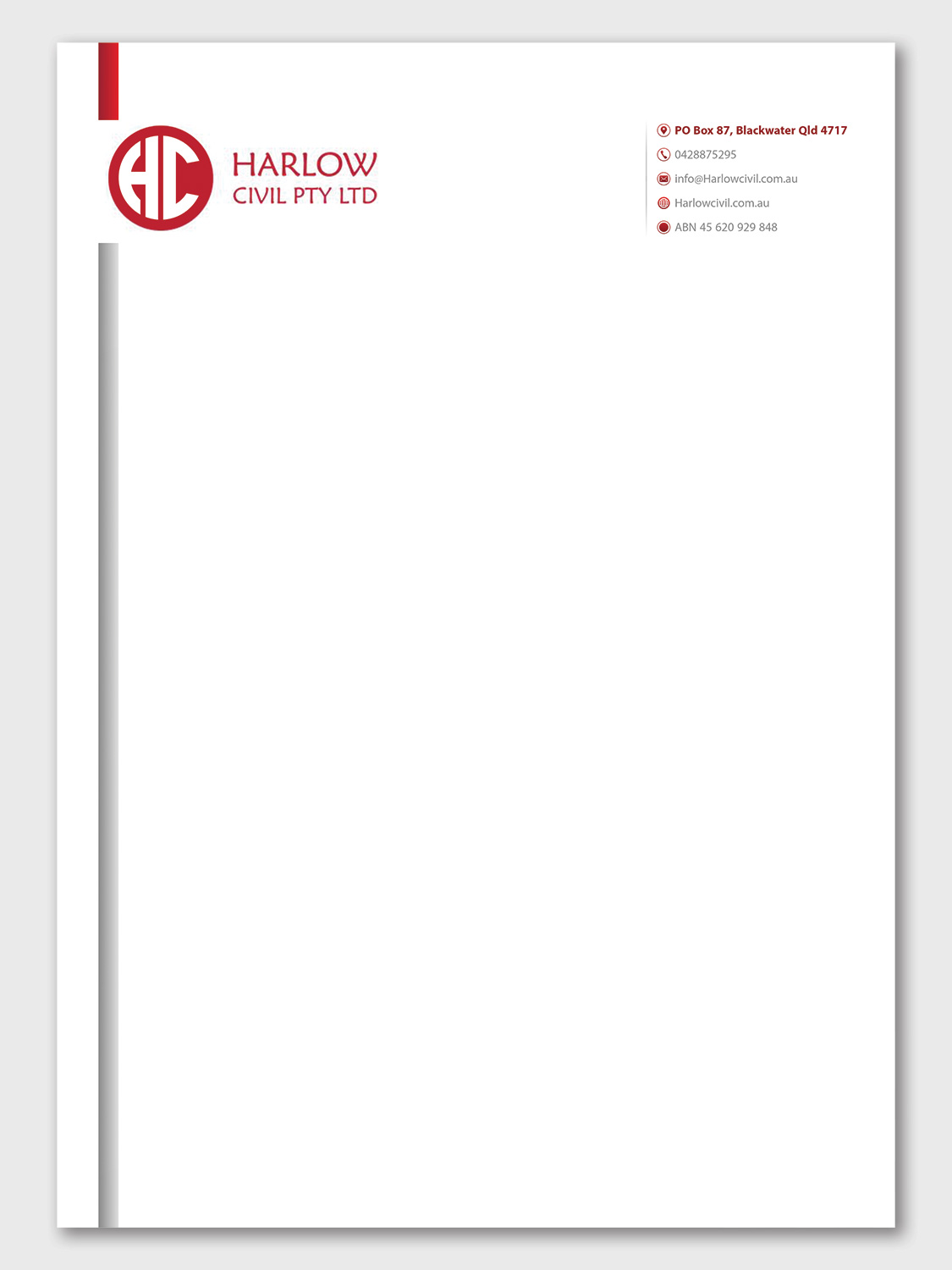 Briefkopf-Design von Petter Goms für Harow Civil | Design #24333133