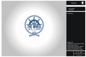 The name of the business and possible 'Sip & Shop' | Logo Design by InkThink by Scaurus
