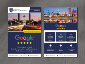 Google Review Divorce Law Firm Folder Insert | Diseño de Flyer por alex989