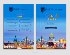 Google Review Divorce Law Firm Folder Insert | Flyer-Design von D Creative