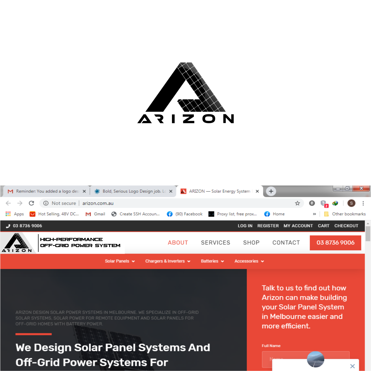 Logo Design by sairex07312012 for Arizon International Pty Ltd | Design #24350687
